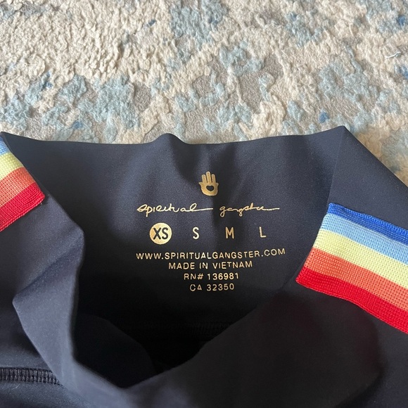 SPIRITUAL GANGSTER | Rainbow Side Stripe Bike Shorts Size XS - Picture 4 of 4